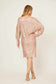 L'AMORE SEQUIN DRESS IN CHAMPAGNE ROSE
