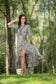 CIENNA VIOLET LONG SLEEVE WRAP DRESS