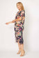 LA STRADA SILK LAYER DRESS IN MULTI NAVY/PINK FLORAL