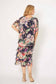 LA STRADA SILK LAYER DRESS IN MULTI NAVY/PINK FLORAL