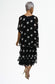 LA STRADA SILK LAYER DRESS IN BLACK WITH WHITE SPOTS
