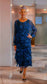 LA STRADA SILK LAYER DRESS IN DARK NAVY FLORAL WITH LONG SLEEVE