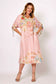 LA STRADA HIGH GATHERED COLLAR FLORAL COTTON BLEND DRESS
