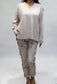LA STRADA BEIGE FLORAL PANT