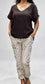 LA STRADA BEIGE FLORAL PANT