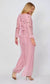 LA STRADA SILK FRILL NECK TOP IN PINK FLORAL