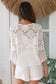 WILLOW MULTI FLOWER CROCHET TOP IN WHITE