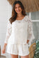 WILLOW THE LABEL FLORAL WHITE CROCHET TOP