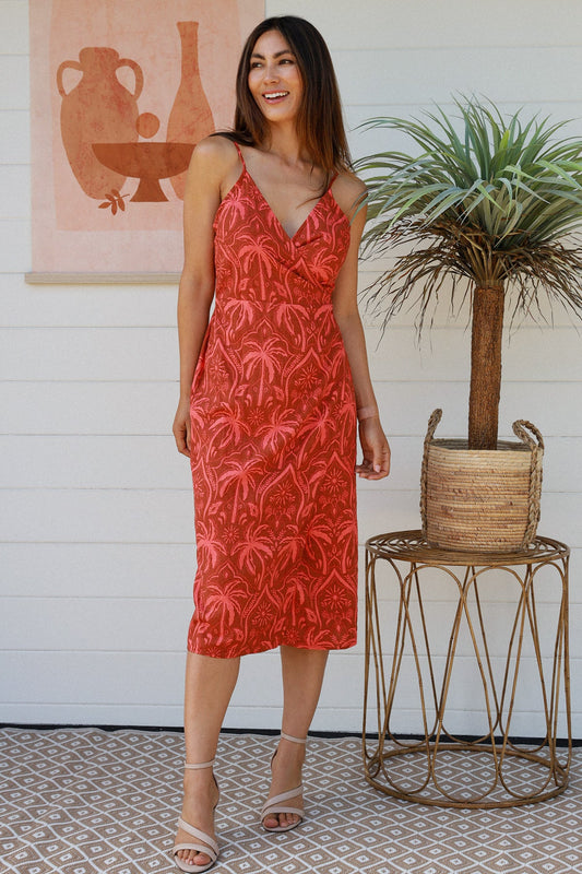 DREAMCATCHER ZOEY SLIP MIDI DRESS