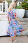 DREAMCATCHER BEATRICE BLUE V-NECK DRESS