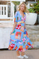 DREAMCATCHER BEATRICE BLUE V-NECK DRESS