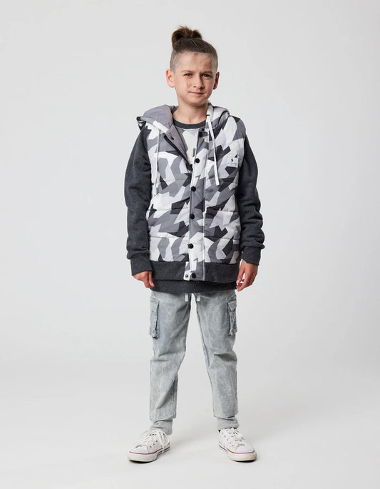 RADICOOL DUDE GEO CAMO PUFFER VEST