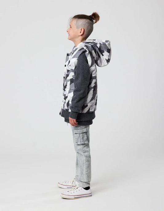 RADICOOL DUDE GEO CAMO PUFFER VEST