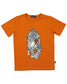 RADICOOL DUDE BOLT LEOPARD TEE IN RUST