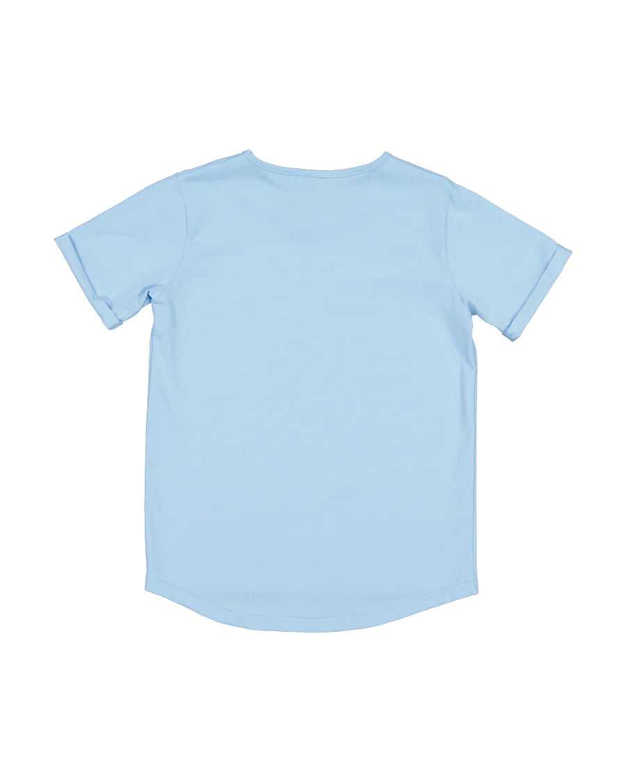 RAD TRIBE TEE IN PALE BLUE