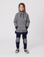 RAD TRIBE HOOD IN NAVY & WHITE  STRIPE