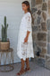 WILLOW CROCHET DRESS IN WHITE COTTON