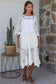 WILLOW CROCHET DRESS IN WHITE COTTON