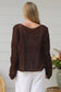 CHARLOTTE CROCHET TOP IN CHOCOLATE