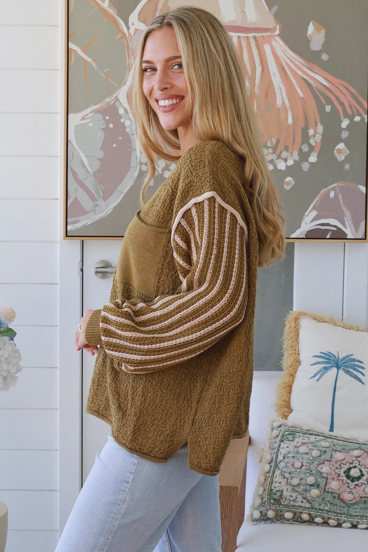 CHARLOTTE KHAKI KNIT