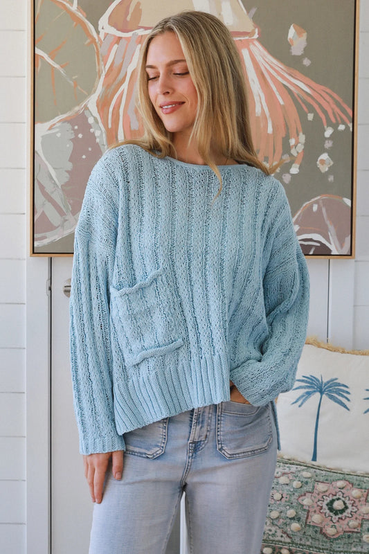 CHARLOTTE KNIT IN SKY BLUE
