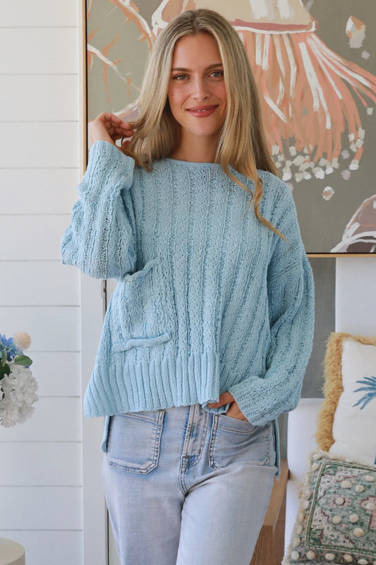 CHARLOTTE KNIT IN SKY BLUE