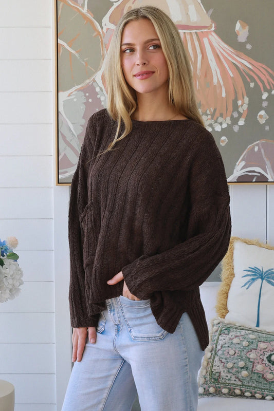 CHARLOTTE KNIT IN CHOCOLATE BROWN