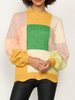 CAJU PATCHWORK JUMPER WITH SCALLOPED HEM