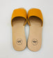 LULU AVARCAS ORANGE LEATHER SLIDE