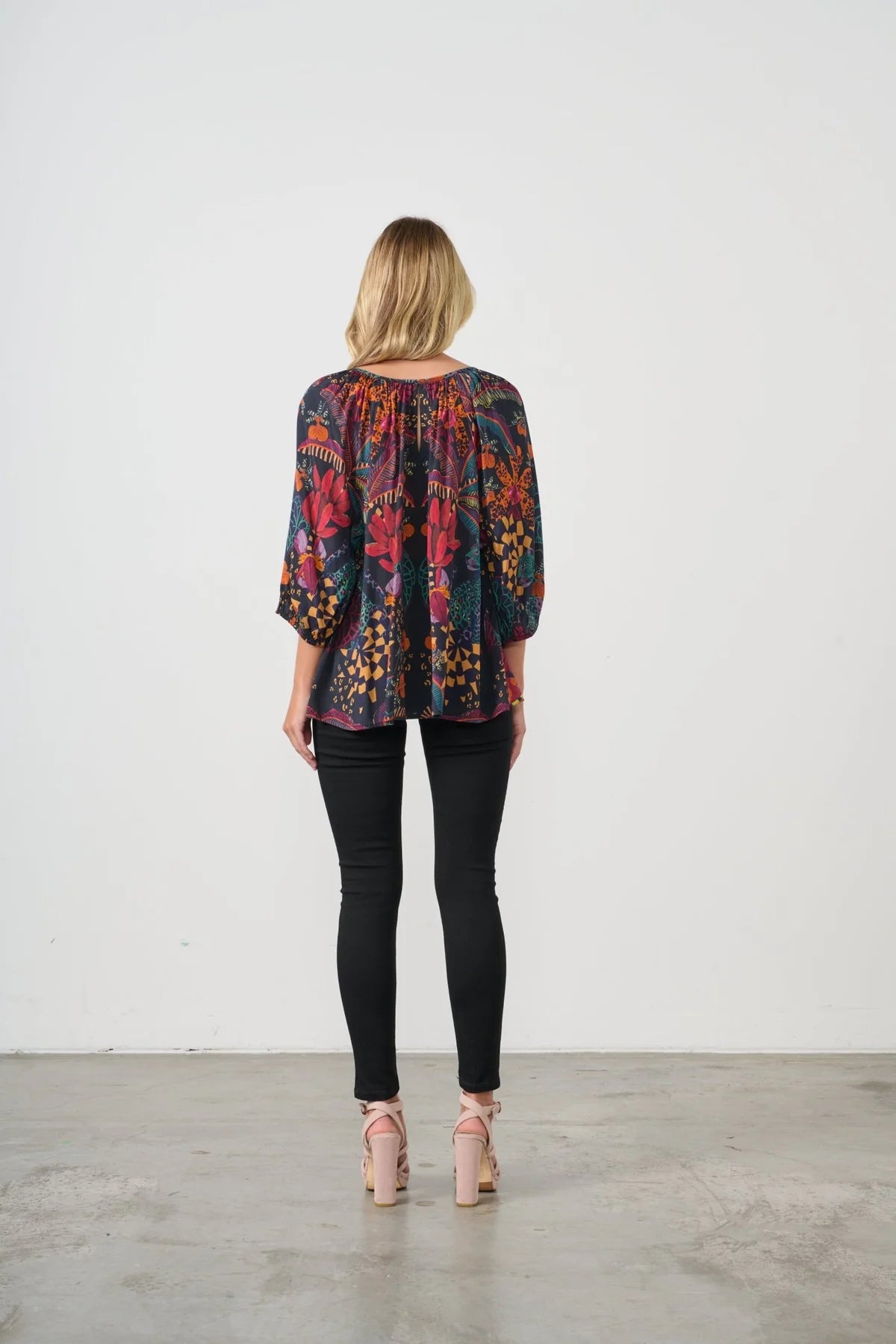 HOLMES & FALLON TIE NECK BLOUSE