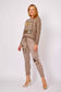 LA STRADA TAUPE PANT WITH BLACK AND GOLD