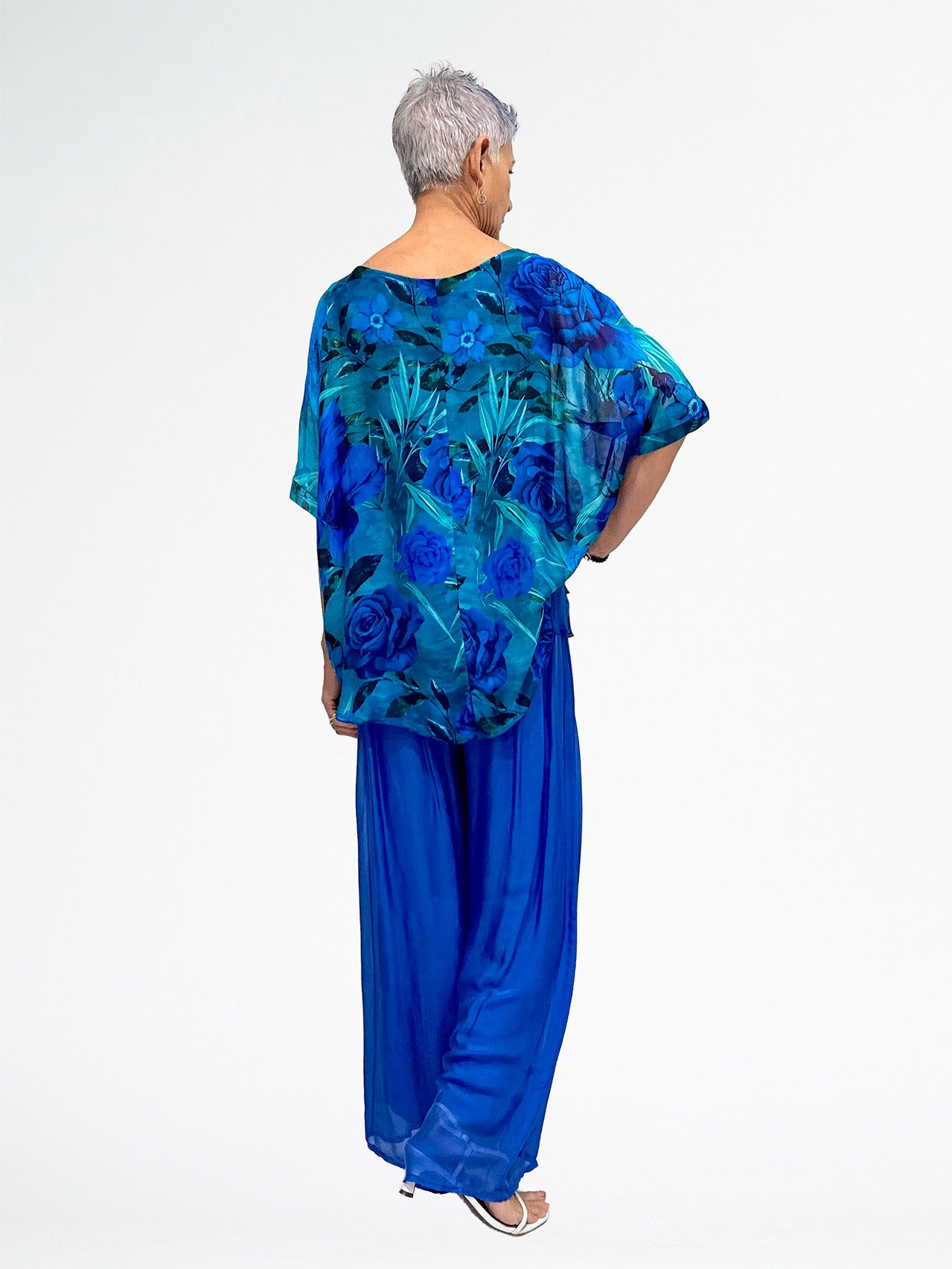 LA STRADA FLORAL SILK LAYER TOP