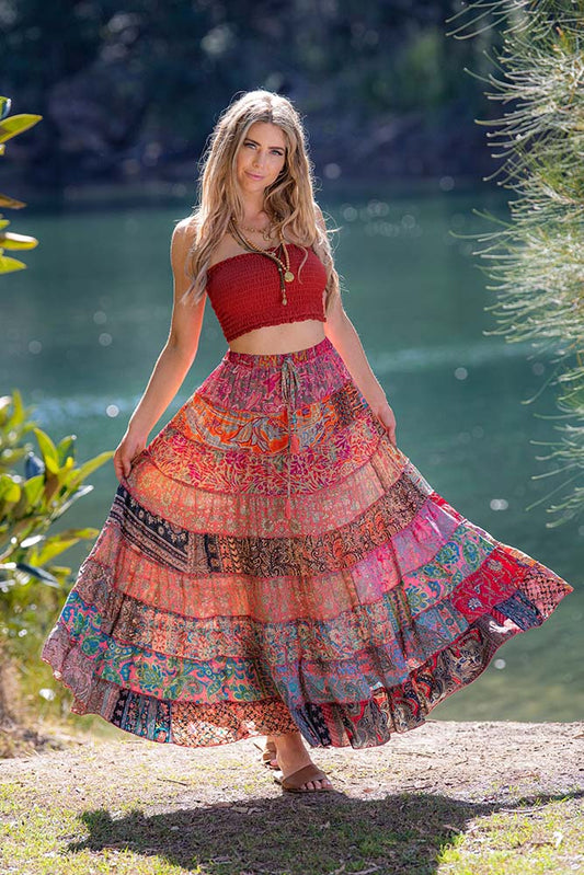 CIENNA STEVIE SKIRT IN PINK TONES