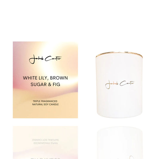 JAKOB CARTER WHITE LILY, BROWN SUGAR & FIG CANDLE - LARGE