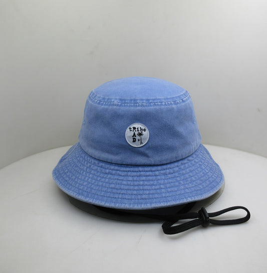 RAD TRIBE BUCKET HAT IN ACID WASH BLUE