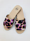LULU AVARCAS LEATHER BRIGHT ANIMAL SLIDE