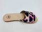 LULU AVARCAS LEATHER BRIGHT ANIMAL SLIDE