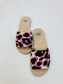 LULU AVARCAS LEATHER BRIGHT ANIMAL SLIDE