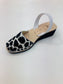 LULU AVARCAS BLACK WEDGE IN GIRAFFE PATTERN AND LEATHER