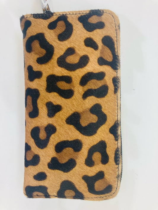 FURMOO COWHIDE WALLET IN LEOPARD